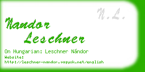 nandor leschner business card
